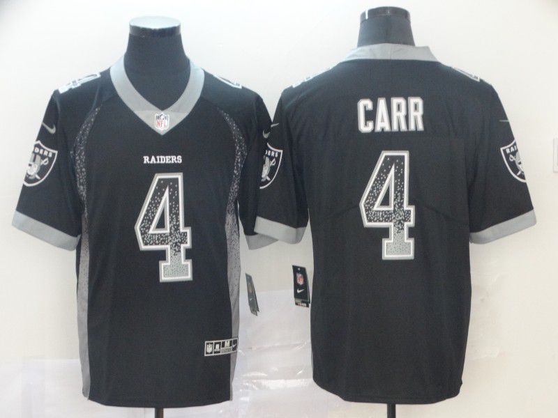 Men Oakland Raiders #4 Carr Black Nike Drift Fashion Color Rush Limited NFL Jerseys